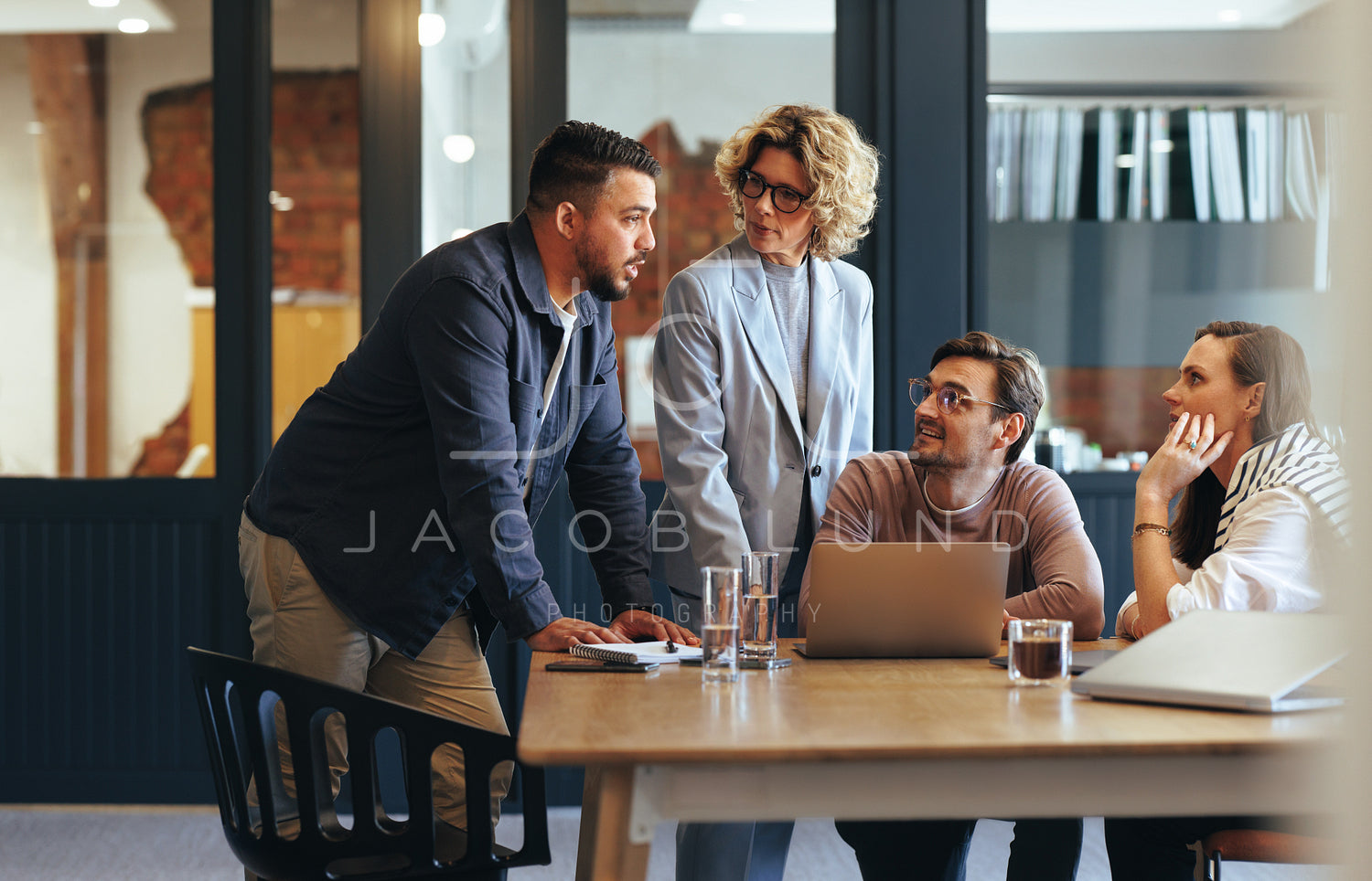 Professional marketing team meeting